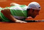 Farvel. Robby Ginepri blev som sidste amerikaner sendt ud af French Open. 