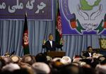 ANGREB. Den afghanske leder Hamid Karzai forsøgte i første omgang at lægge en dæmper på fredsmødet. Han blev efterfølgende evakueret. 
