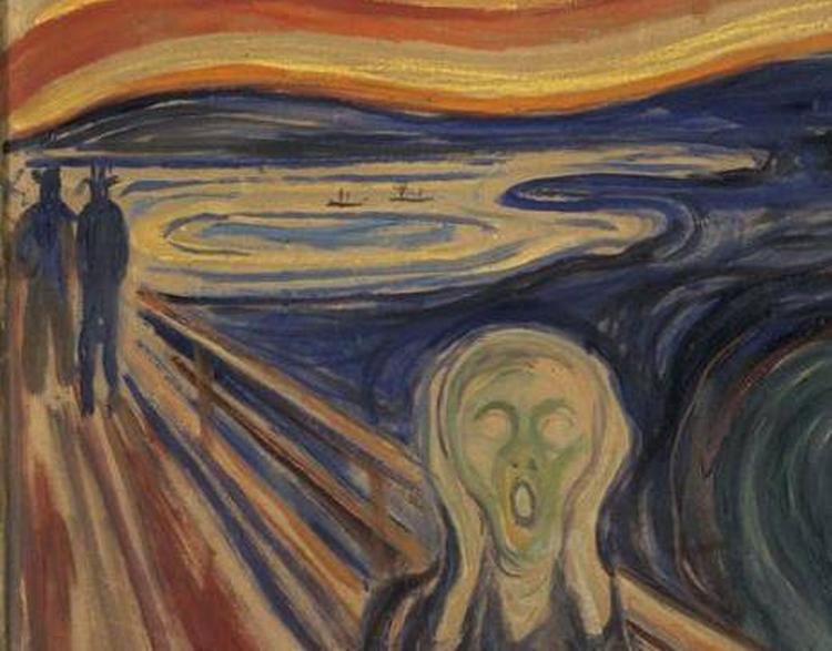 Edvard Munchs maleri 'Skriget', der blev stjålet fra Munch-museet i Oslo for over to år siden. 