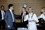 Toppolitikere. Fire styks ministre var i dag samlet på Ørestad Gymnasium i anledning af rejseholdets fremlæggelse. Højre er det undervisningsminister Tina Nedergaard, vicestatsminister Lene Espersen, statsminister Lars Løkke Rasmussen og økonomiminister Brian Mikkelsen. 