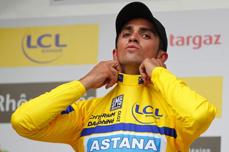 SUVERÆN. Alæberto Contador viste i prologen ved Créterium du Dauphiné, at han er verdens bedste cykelrytter. 