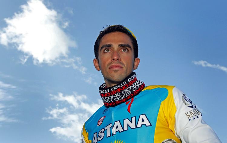 førertrøjen. Spanske Alberto Contador er i spidsen for Critérium du Dauphiné. Arkivfoto. 