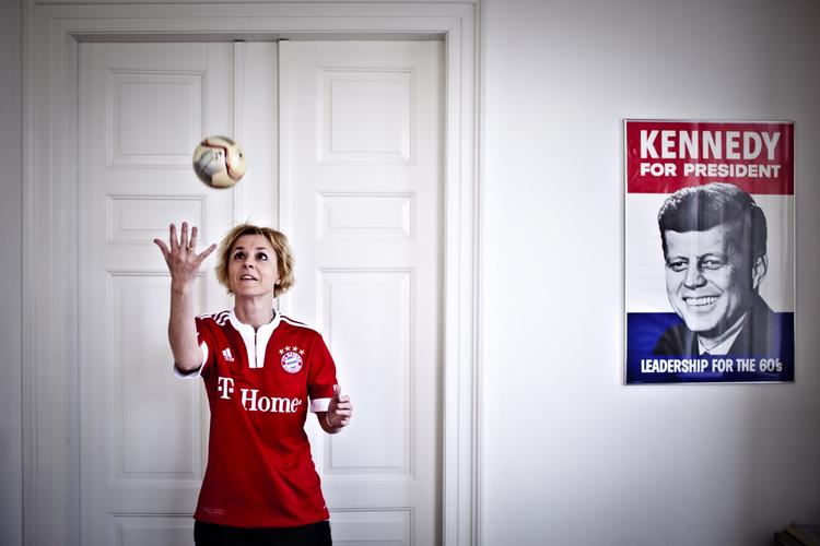 Bayern-fan. Lykke Friis følger den store tyske klub fra München i tykt og tyndt. Arkivfoto. 