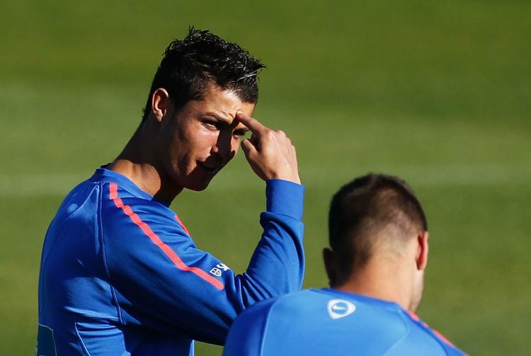 koncentration. Real Madrids rekordindkøb, Cristiano Ronaldo, fokuserer på holdets eget spil - og ikke på modstanderne - under VM. Arkivfoto. 
