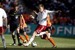 svækket. Norges landstræner Egil 'Drillo' Olsen var ikke imponeret af Nicklas Bendtner og den danske offensiv mod Holland. 
