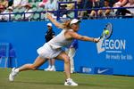 forgæves. Caroline Wozniacki spillede kun momentvis op til sit bedste i et skuffende hurtigt exit fra turneringen i Eastbourne. 