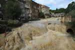 Overflod. Floden Artuby i byen Draguignan onsdag. Draguignan er det værst ramte område. 