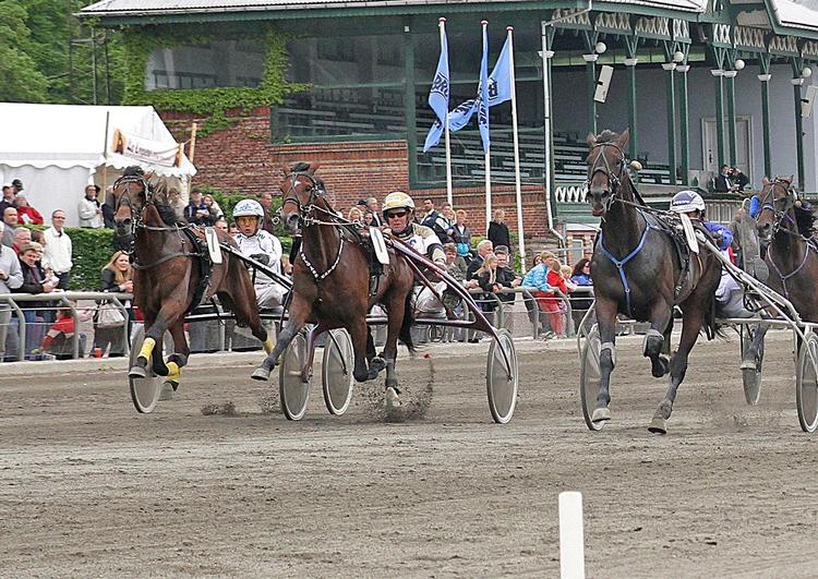 Ozone Mølgård (Birger Jørgensen) og Okay Bee (Flemming Jensen) spurter fremragende ude i banen bag Beat the Tag. Nu bliver de storfavoritter i hver deres kvalifikation. 