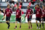 RUTINE. Jesper Grønkjær, Martin Jørgensen og Dennis Rommedahl holder til trods for, at de alle er over 30 yngre kræfter ude af Danmarks startopstilling. 