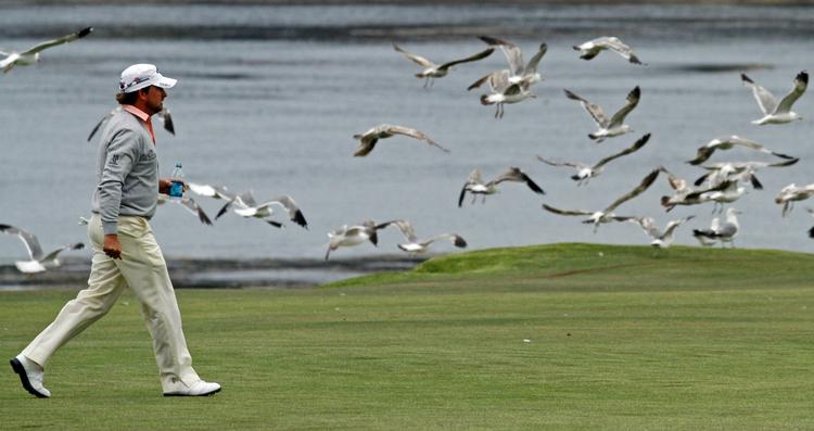 vinder. Nordirske Graeme McDowell på 18. hul i fjerde runde af US Open. 