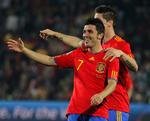 HELTEN. David Villa sikrede med to mål Spaniens fortsatte eksistens ved VM. 