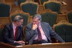 »Partiformandens ombytning af ministerstol og afbud til det arktiske møde har betydet, at hendes personlige aktier er faldet afgørende«, siger Torben Rechendorff (th.). (Arkivfoto) 