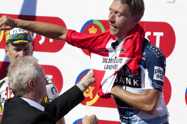 MESTER. Nicki Sørensen kan nu kører Tour de France i dannebrostrøjen. 