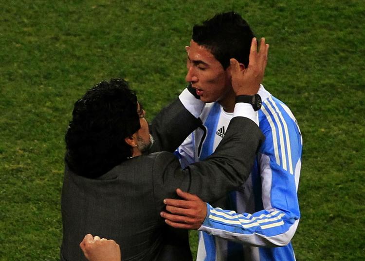 yndling. Angel Di Maria er fast mand på Maradonas VM-hold. 