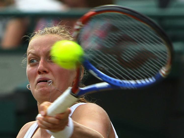 POWER. Petra Kvitova fortsætter med at imponere ved Wimbledon. 