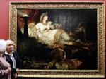 Dødsmyte. Kleopatras død har traditionelt været beskrevet som sket ved et slangebid. Det er også den måde, der er afbildet på dette maleri af Hans Makart. 