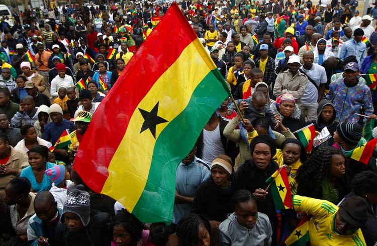 STØTTE. Ghana er det eneste afrikanske hold tilbage ved VM. 