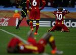 ÆRGERLIGE. Ghana var tæt på at skrive historie ved som det første Afrikanske hold nogensinde at komme i en VM-semifinale. 