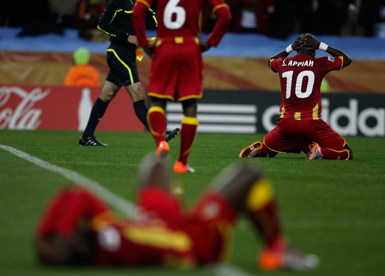 ÆRGERLIGE. Ghana var tæt på at skrive historie ved som det første Afrikanske hold nogensinde at komme i en VM-semifinale. 