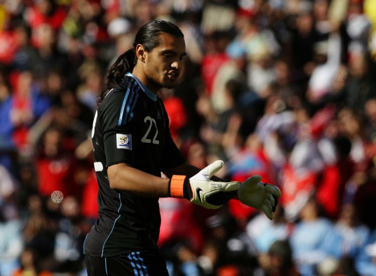 SELVSIKKER. Sergio Romero stoler på sin intuition, hvis kampen mellem Argentina og Tyskland skulle ende i straffesparkskonkurrence. 