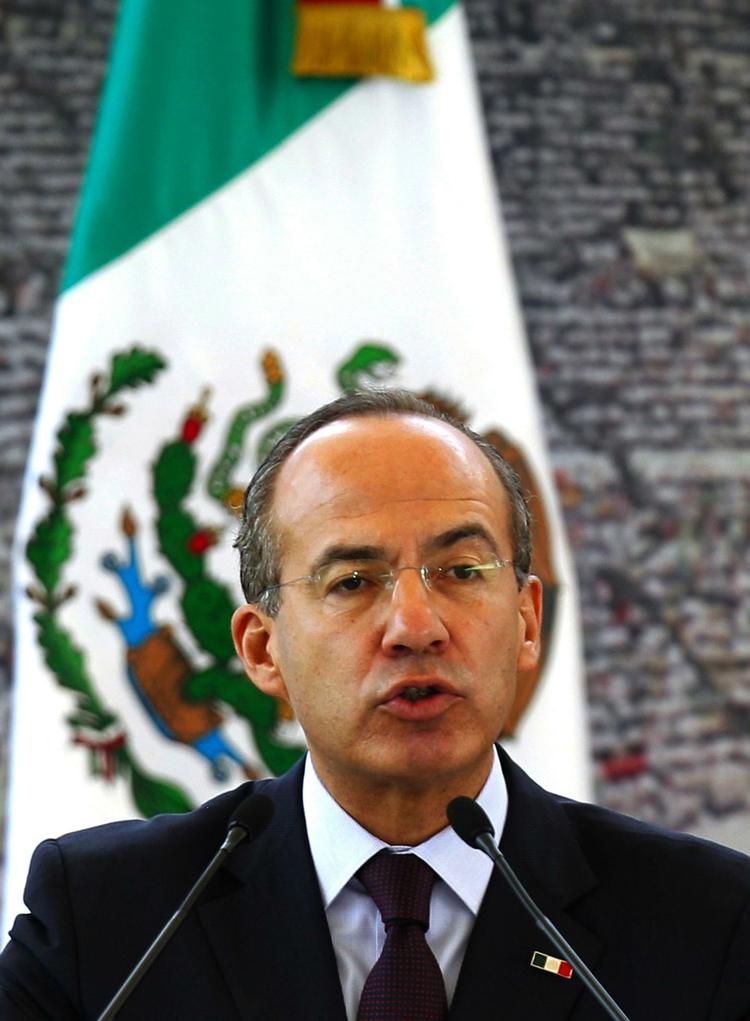 Narkokrig. Mexicos præsident Felipe Calderon har kæmpet mod mexicanske narkobander i mange år. 