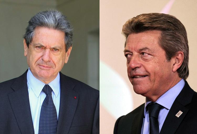 Skandaleramt. Christian Blanc (t.v.) og Alain Joyandet siger farvel til deres topposter. 