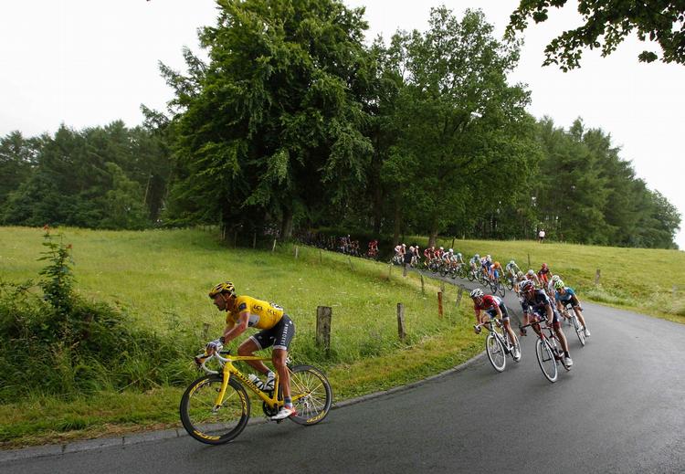 Team Saxo Banks schweiziske stjerne Fabian Cancellara på dagens etape. 