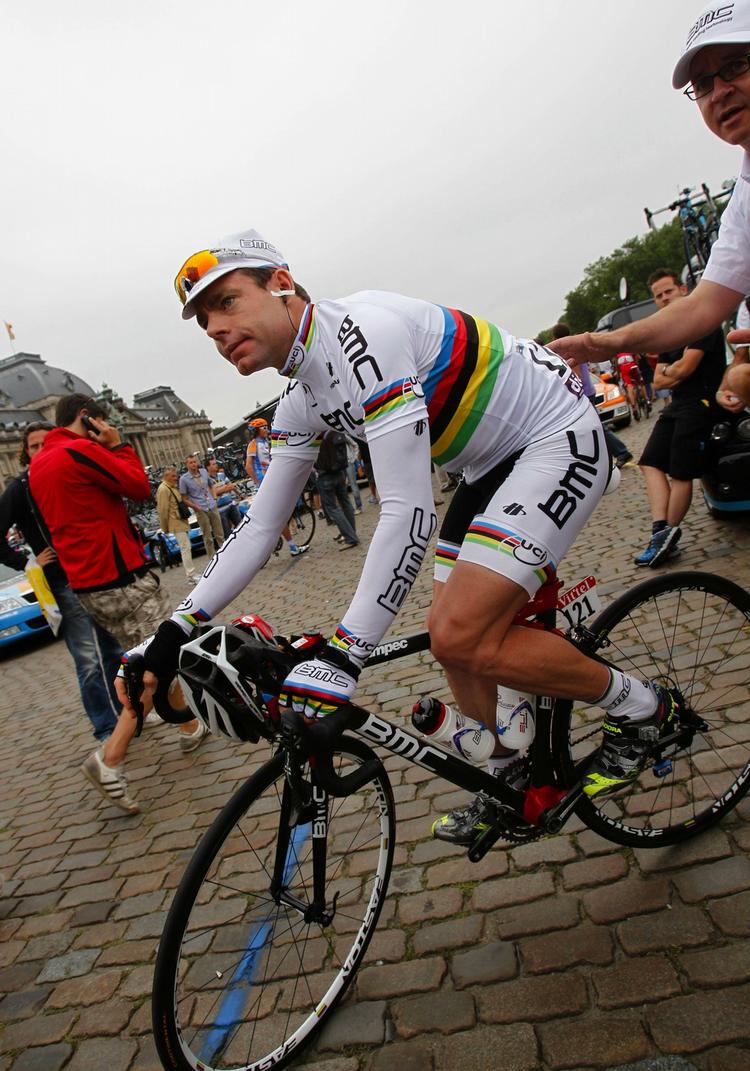 bEJLER. Cadel Evans har et hul på 30 sekunder ned til Andy Schleck. 