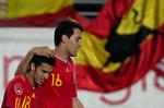 UHELDIG. De to holdkammerater fra Barcelona Sergio Busquets og Pedro fik skår i deres VM-glæde, da de opdaget, at de havde haft indbrud. 