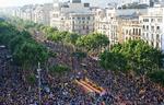 Protest. Flere hundrede tusinde mennesker på gaden i det nordøstlige Spanien. 