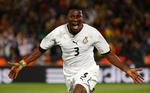 Bomber. Asamoah Gyan har vist sig uholdelig for et hvert forsvar. 