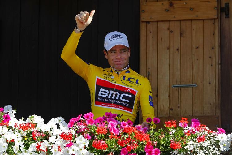 gult. Verdensmesteren Cadel Evans er klar til at forsvare trøjen. 