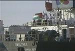 GADDAFI-SKIB. 'Amalthea' under afsejlingen mod Gaza. 