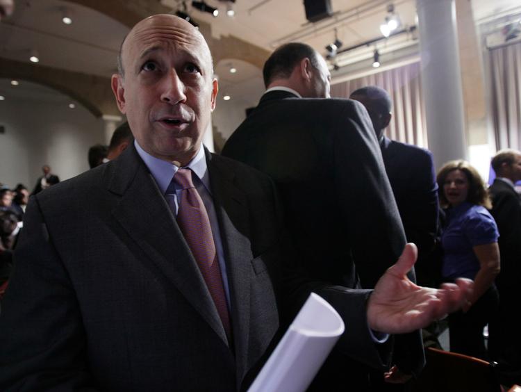 Storbank. Adm. direktør Lloyd Blankfein må til lommerne. 