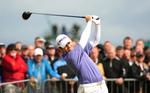 Frontløber. Sydafrikaneren Louis Oosthuizen fører British Open inden weekendens finalerunder. Arkivfoto. 