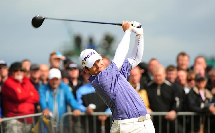 Frontløber. Sydafrikaneren Louis Oosthuizen fører British Open inden weekendens finalerunder. Arkivfoto. 