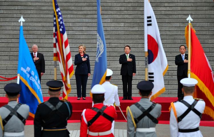 STØTTE. USA vil fortsat stå ved Sydkoreas side i kampen mod Nordkorea. 