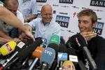 Kommentarer. Andy Schleck  og Bjarne Riis til dagens pressemøde. 