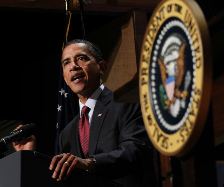 FINANSREGULERING. Præsident Barack Obama taler, inden han underskriver finansreform, der skal være med til at hindre flere finanskriser. 