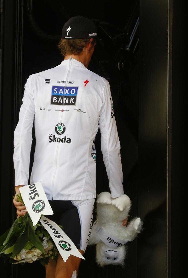 Adieu. Andy Schleck sikrede Saxo Bank en 2.-plads i touren, men når næste års tour køres, vil han køre for et rivaliserende hold. 