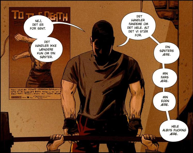 Underverdenen. Svenske Jens Lapidus har med sine to Stockholm Noir-romaner vist, at han har et indgående kendskab til bandemedlemmernes livssyn og tonefald. Nu også i form af en graphic novel - og på filmen, der får premiere 19. august. Illustration fra bogen. 