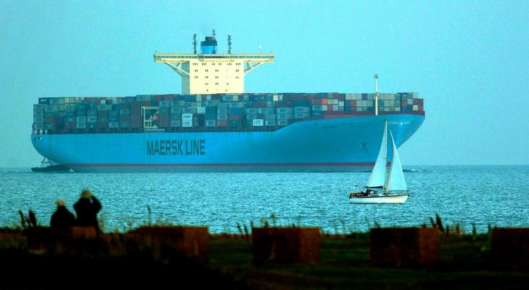 The Emma Mærsk - currently the largest container vessel which is able to carry 14,000 TEU containers. Archive. 