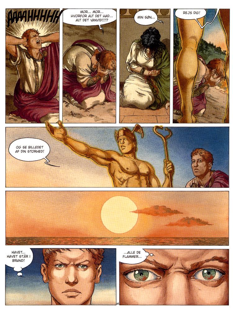 Giftblanderi. Agrippina trækker i trådene så den usikre og kunstinteresserede søn Nero kan blive tronarving i stedet for kejser Claudius kødelige søn Britannicus. Illustration fra bogen. 