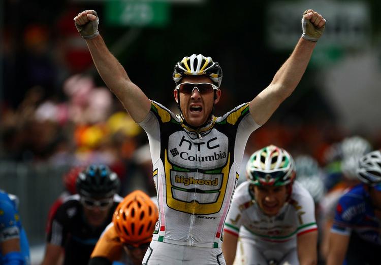 sprint. Matthew Goss susede først over stregen på 1. etape. Arkivfoto. 