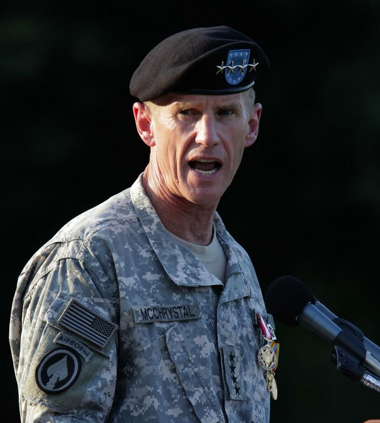 Forhenværende. General Stanley McChrystal var den øverste for de allierede styrker i Afghanistan, indtil for kritiske kommentarer om Obama og ikke mindst vicepræsident Joe Biden fældede ham. (Arkivfoto) 
