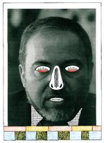 Demagog.  Gary Goldstein  har manipuleret  fotografier af Israels udenrigsminister, Avigdor Lieberman, på en udstilling, der kun handler om ham. 