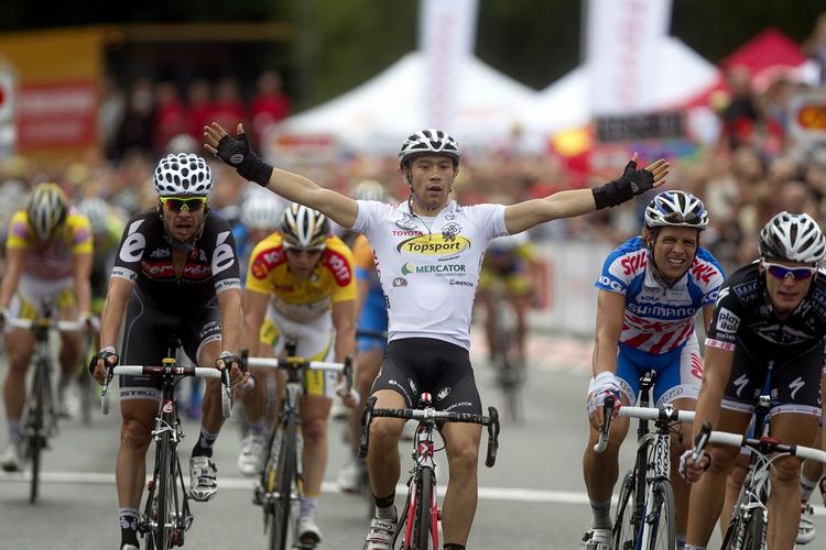 etapesejr. Ved at vinde anden etape til Randers tog Michael van Stayen også førertrøjen i Postdanmark Rundt. 