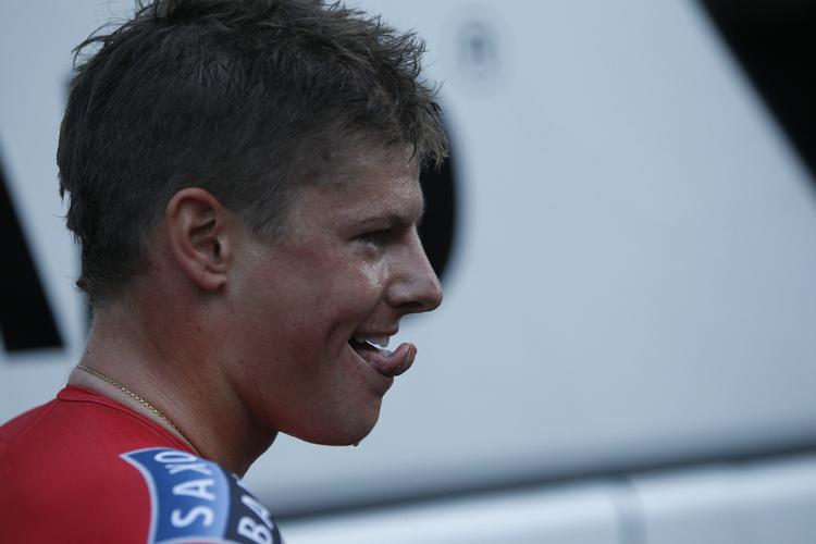 Smagfuldt. Jakob Fuglsang smager på sejrens sødme efter 5. etape af Post Danmark Rund i går, hvor han beholdt den gule førertrøje. 