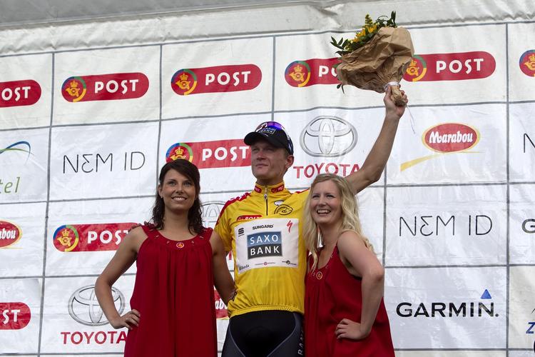 skiftedag. Matti Breschel kom i gult under sidste uges Post Danmark Rundt. Arkivfoto. 