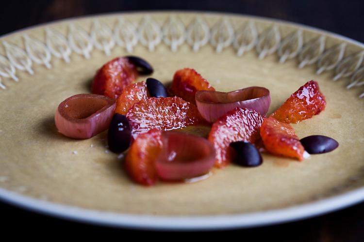 Blodappelsin - salat med olivenolie